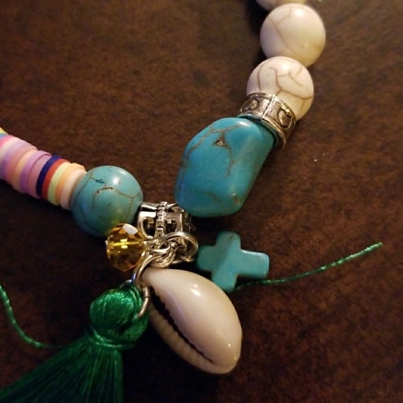 Stone & Polymer Clay Bracelet NWOT - Picture 4 of 7